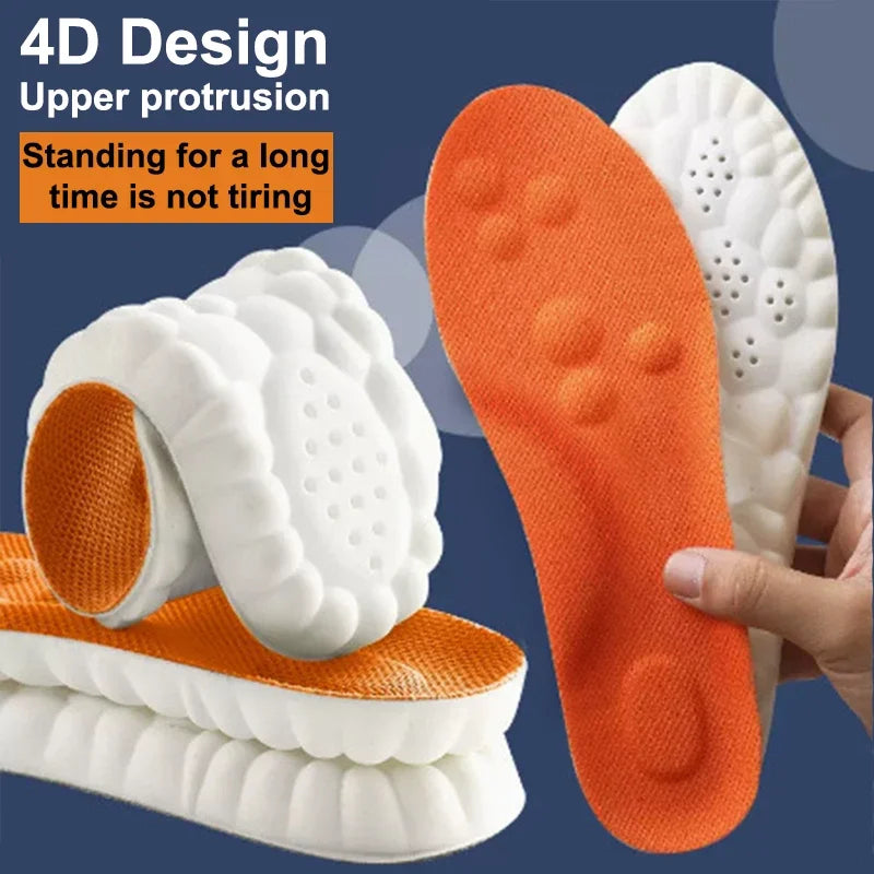 Ultimate foot comfort from high elastic sports insoles with orthopedic design.