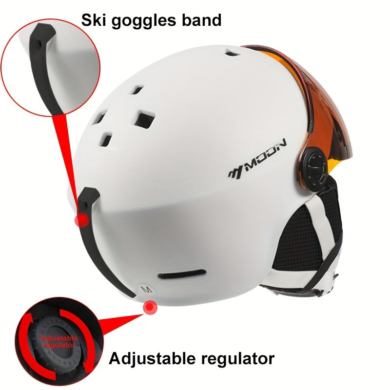 Premium PC EPS ski helmet, lightweight and comfortable for all-day wear.