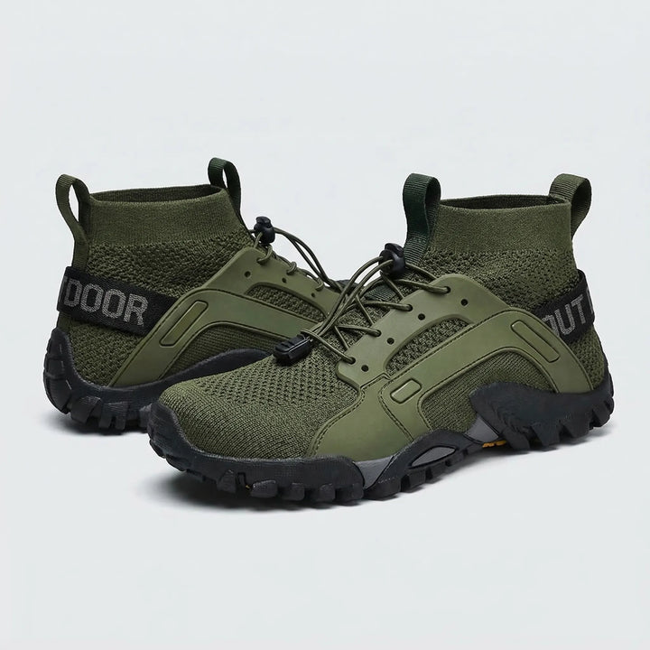 Comfortable high-top trail running shoes for men & women. Perfect for hiking, trekking & outdoor adventures.