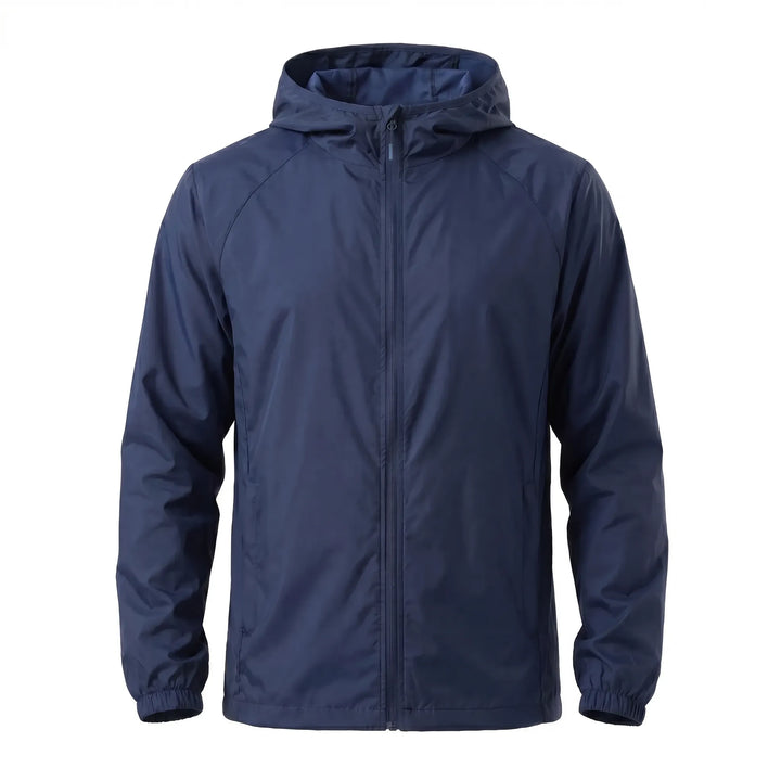High-performance unisex hooded windbreaker. Lightweight, water-resistant outerwear for outdoor trails & active sports.