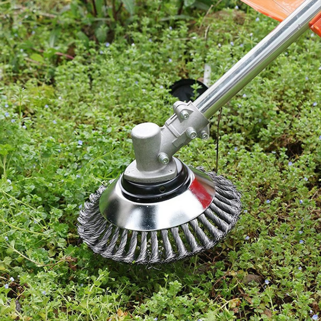 Person using Indestructible Grass Trimmer for detailed lawn edging, superior weed cutter performance