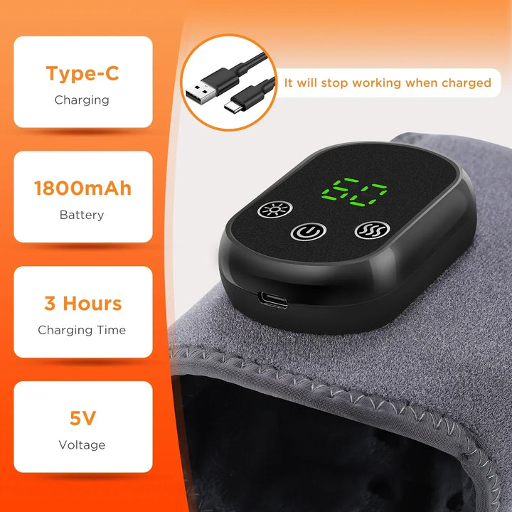 Soothing infrared heat massager. Warm compress for muscle aches, stiffness & joint pain relief.