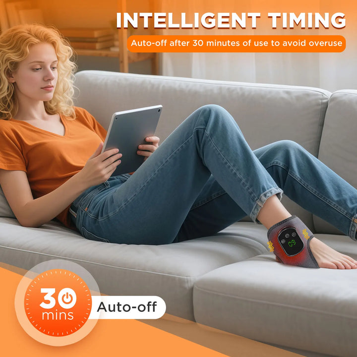 Fast-acting pain relief massager. Infrared hot compress device for ankles, wrists & muscle recovery.
