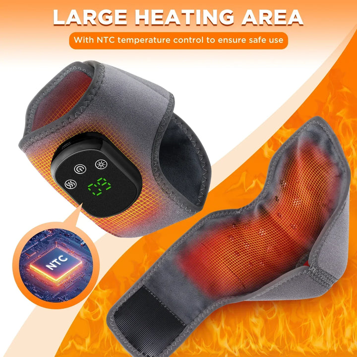 Unisex portable infrared massager. Hot compress for effective heat therapy & joint pain relief.