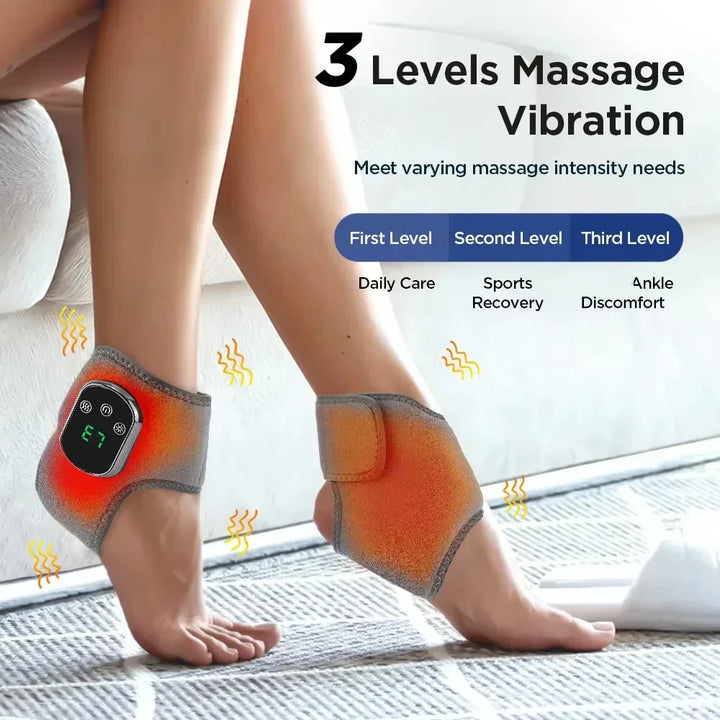 Wrist support & pain relief: Portable infrared hot compress massager for therapeutic muscle recovery.