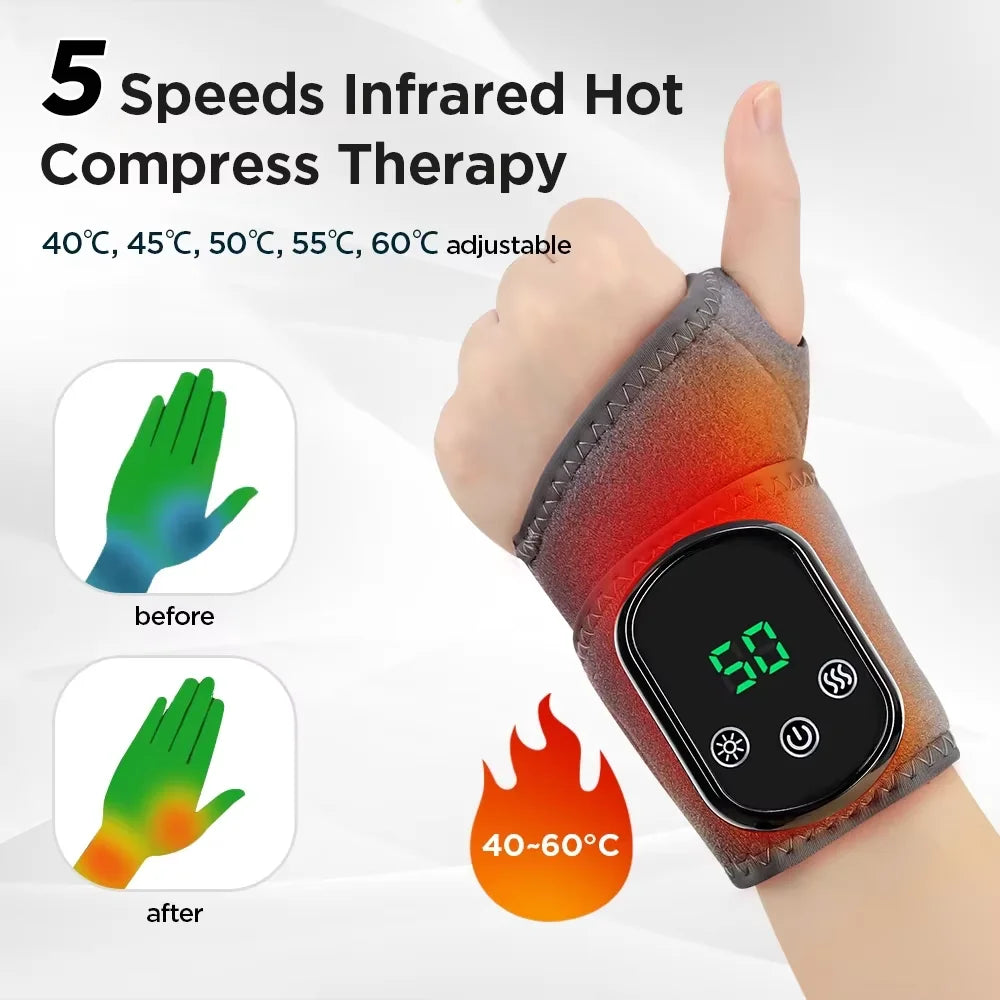 Joint care infrared massager. Hot compress therapy for soothing pain relief in ankles & wrists.