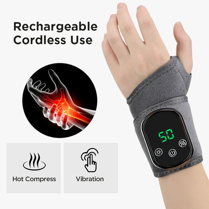 Unisex pain relief: Infrared massager with hot compress for soothing muscle & joint discomfort.