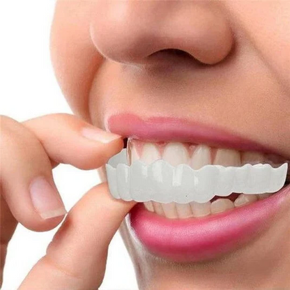 Transform your smile instantly with these temporary clip-on veneers. Achieve bright, perfect cosmetic teeth.