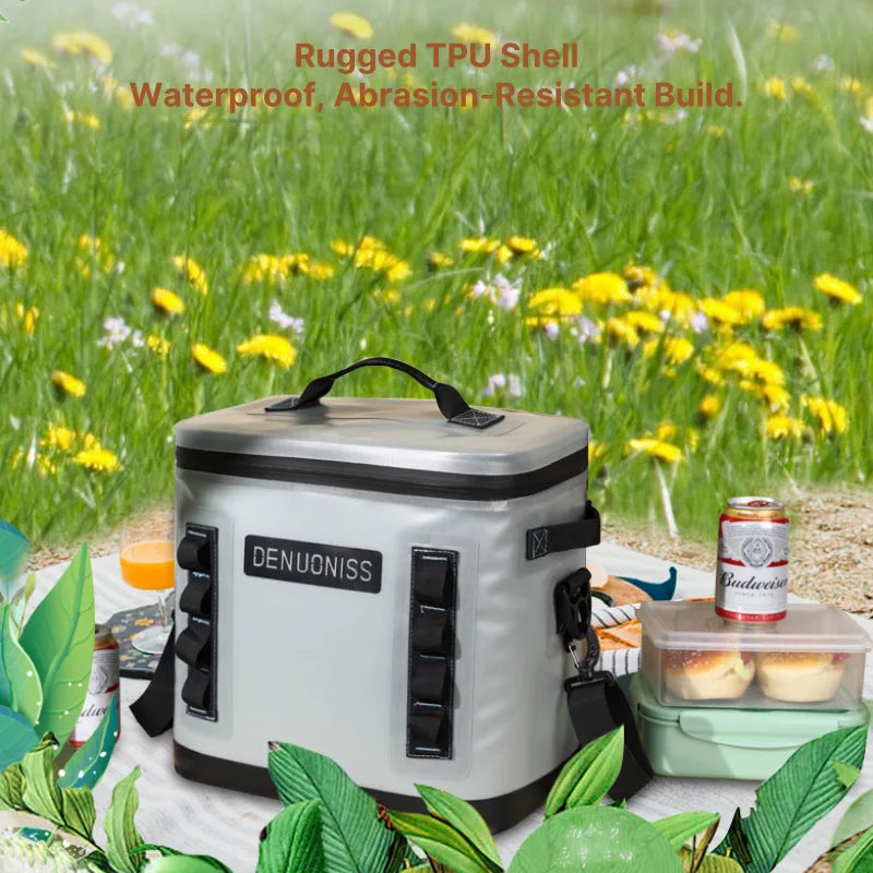 Travel-friendly cooler bag, waterproof & insulated, essential for outdoor gatherings