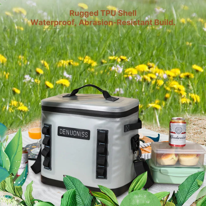Travel-friendly cooler bag, waterproof & insulated, essential for outdoor gatherings