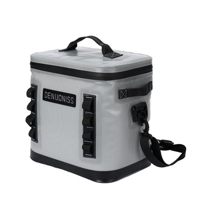 Airtight cooler bag for camping trips, keeps food and drinks cold, waterproof & durable
