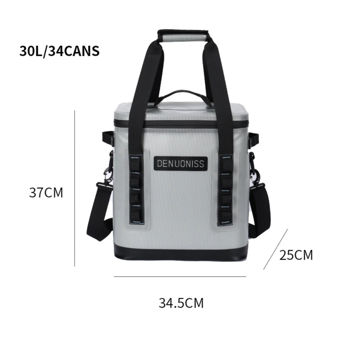 Insulated travel cooler bag, airtight seal for camping, waterproof and easy to carry
