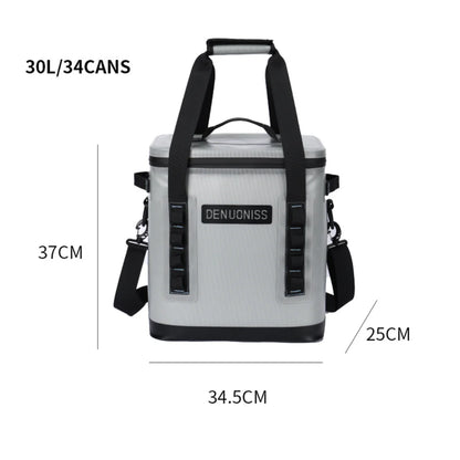 Insulated travel cooler bag, airtight seal for camping, waterproof and easy to carry