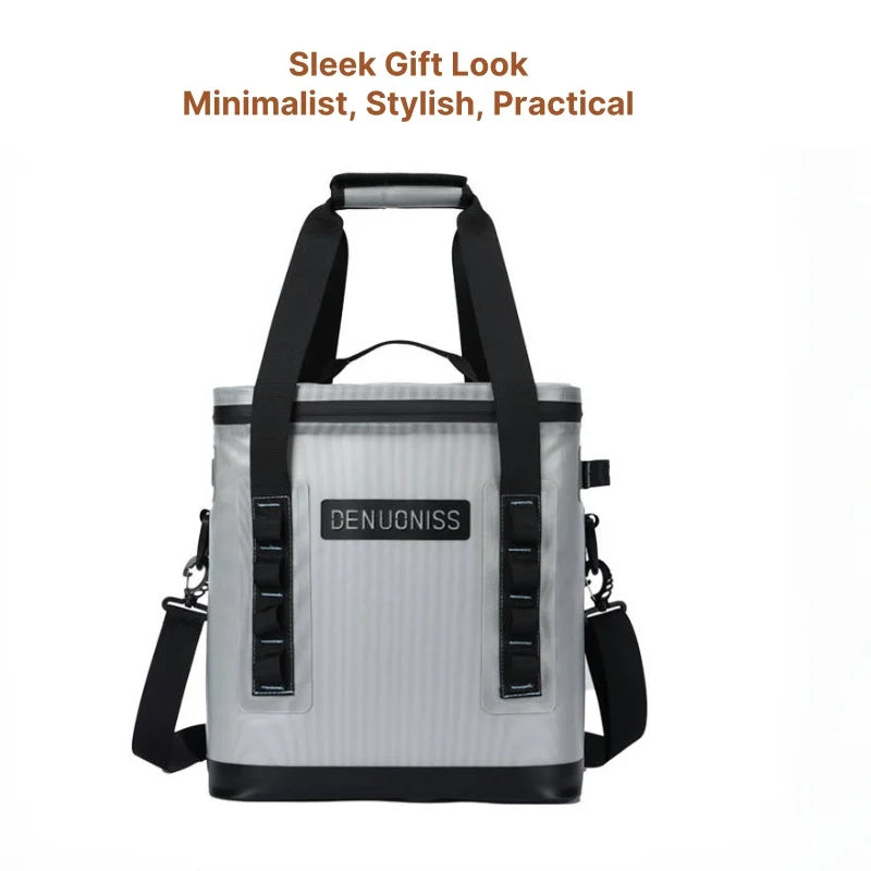 Unisex picnic cooler bag, waterproof outer and insulated interior for all excursions