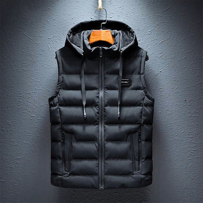 Padded unisex hooded vest for everyday comfort & warmth. Ideal casual outerwear for fall & winter.