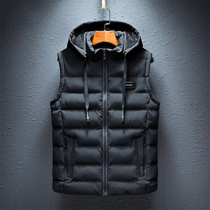 Padded unisex hooded vest for everyday comfort & warmth. Ideal casual outerwear for fall & winter.