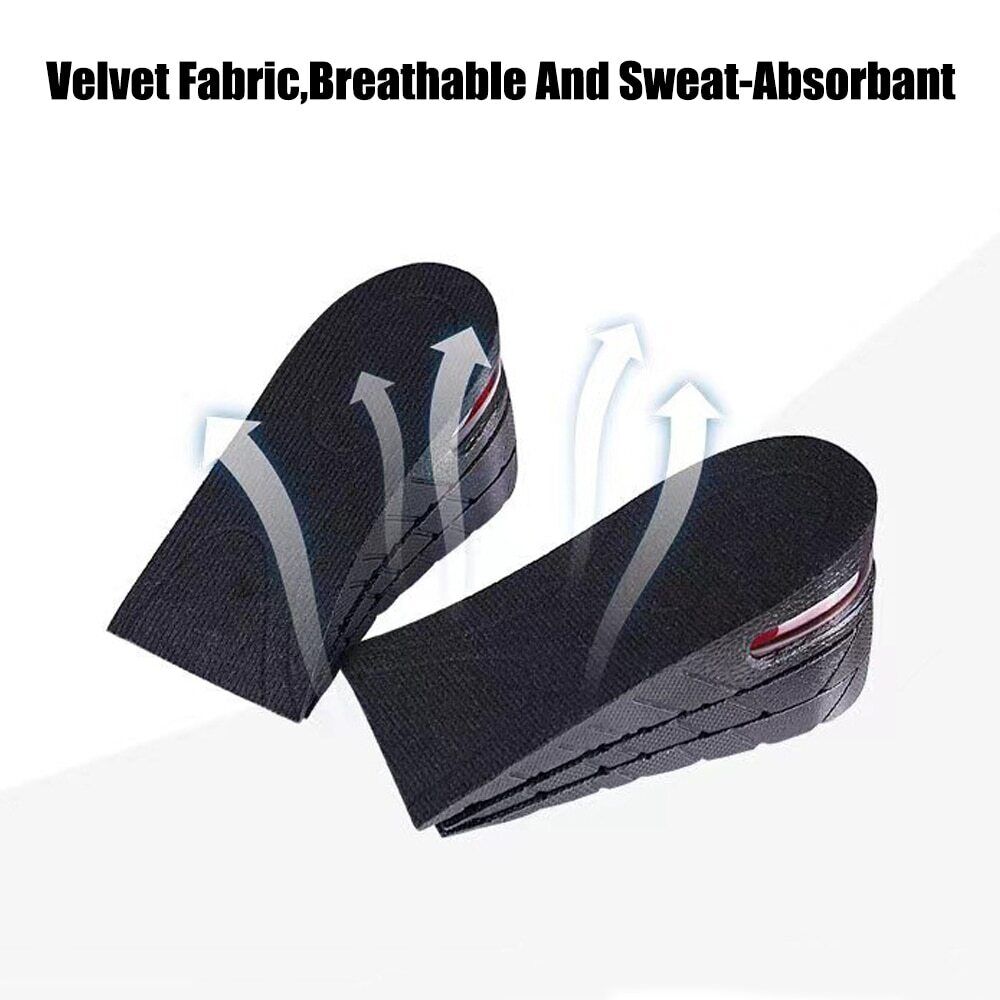 Enhance your height with these invisible shoe insoles. Comfortable heel lifts for a confident, taller you.