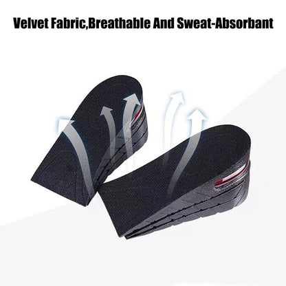 Enhance your height with these invisible shoe insoles. Comfortable heel lifts for a confident, taller you.