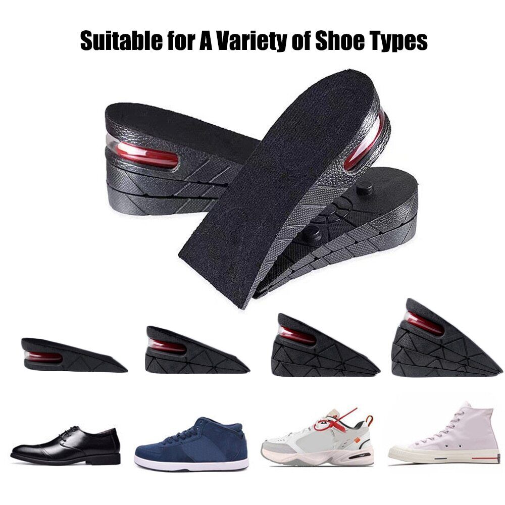 White background shot of unisex height insoles, perfect as shoe lifts for discreet height increase & comfort.
