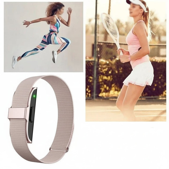 Waterproof IP68 fitness tracker for men & women, monitors heart rate, blood oxygen, and daily activity.