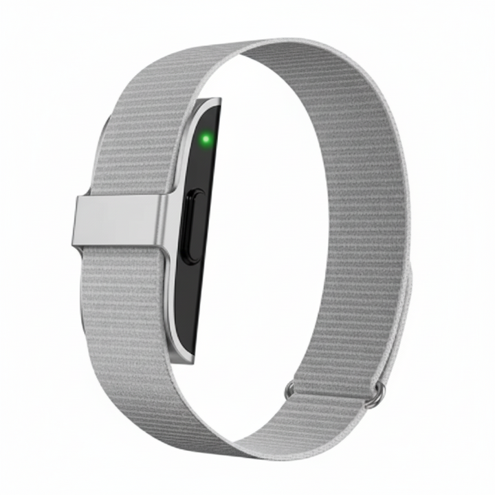 Wearable tech activity tracker, IP68 waterproof, tracks heart rate, blood oxygen levels, and workouts.