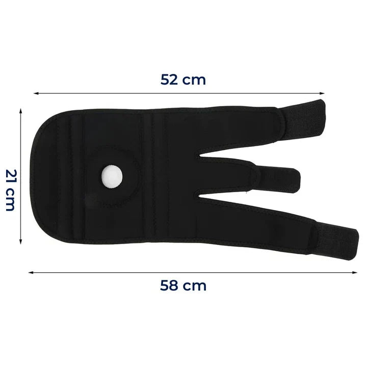 Comfortable athletic knee brace with adjustable straps for targeted compression & stability.