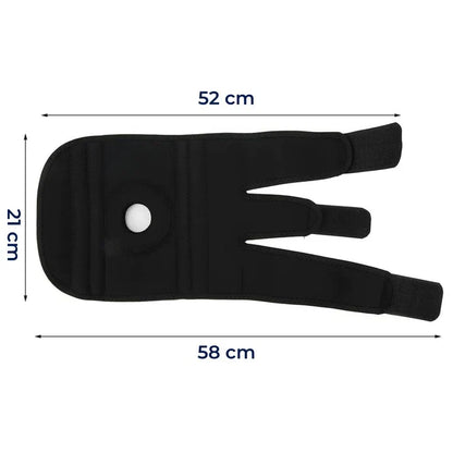 Comfortable athletic knee brace with adjustable straps for targeted compression & stability.