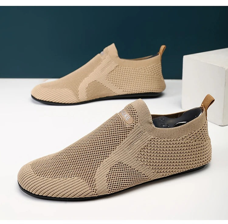 Women's breathable knit slip-on shoes, offering lightweight barefoot style and ultimate comfort for everyday wear.