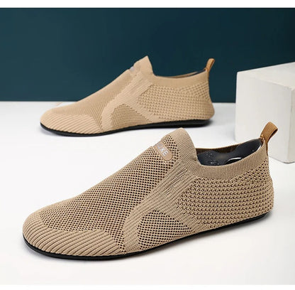 Women's breathable knit slip-on shoes, offering lightweight barefoot style and ultimate comfort for everyday wear.