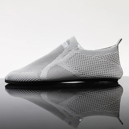 Unisex breathable knit slip-on shoes. Lightweight barefoot style for comfortable walking.