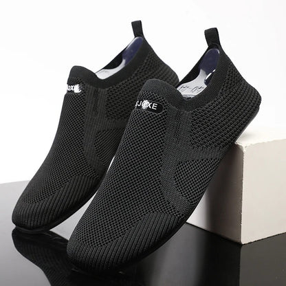 Modern unisex knit slip-on shoes with a flexible, breathable design and barefoot feel for daily walking.
