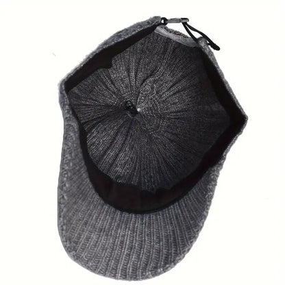 Unisex knitted autumn cap, a cozy fall fashion accessory for comfortable everyday wear.