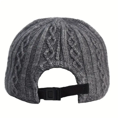 Ultra-cozy knitted autumn cap, perfect for relaxed everyday unisex style and comfort.