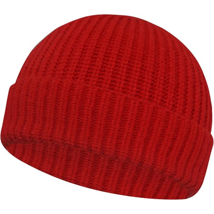 Soft knit winter beanie hat, designed for unisex comfort & warmth. Essential cold weather headwear.