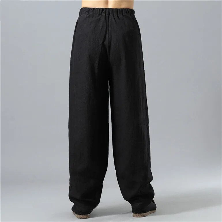 Breathable, soft fabric texture of unisex Kodama baggy pants, designed for lounge and everyday comfort.