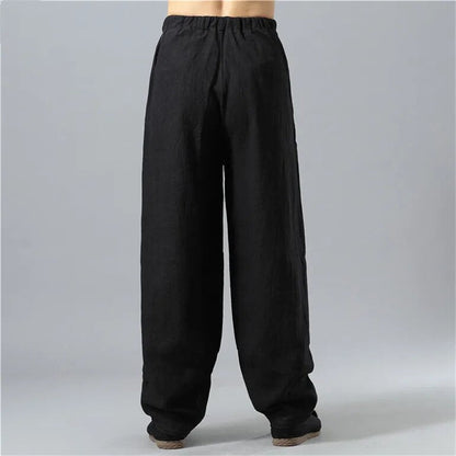Breathable, soft fabric texture of unisex Kodama baggy pants, designed for lounge and everyday comfort.