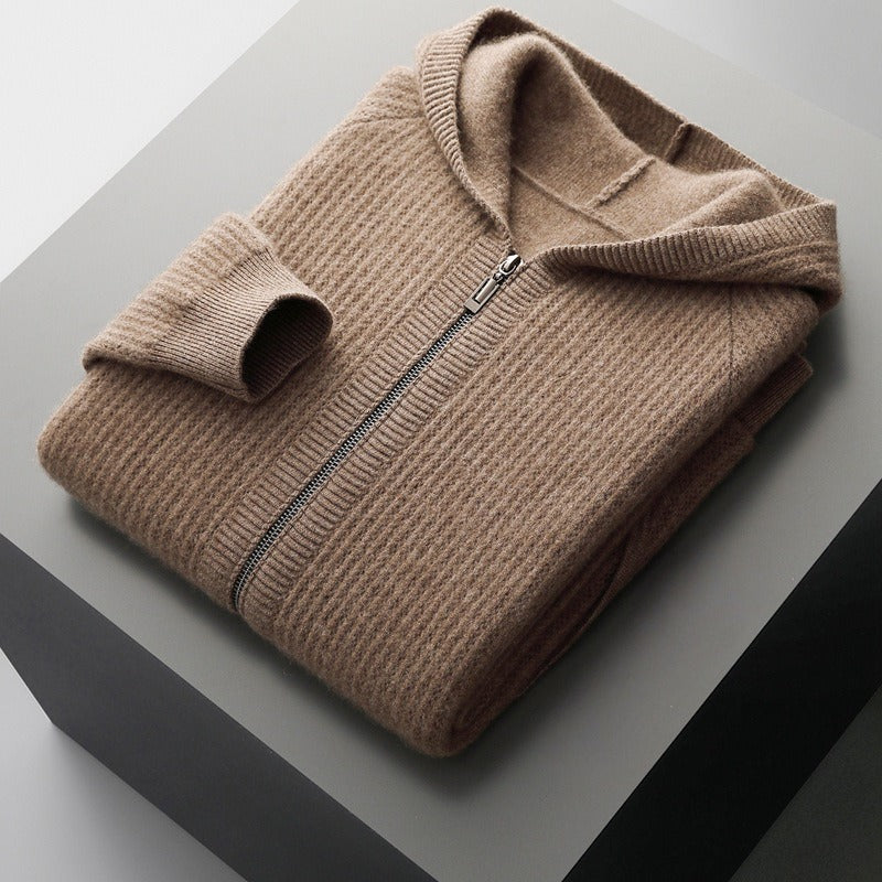 Lightweight unisex full zip hoodie featuring a honeycomb texture, great for layering.