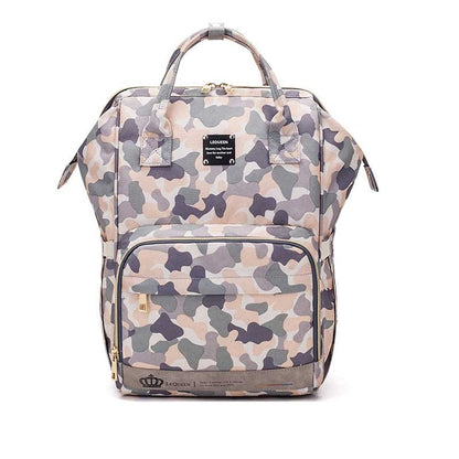 Functional unisex diaper backpack, large capacity with many pockets, essential for baby travel & parenting.