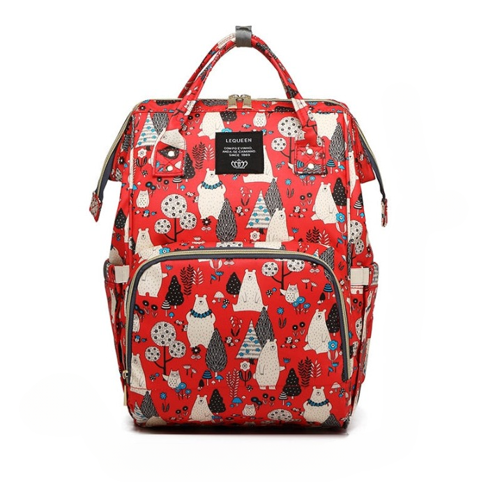 Spacious baby shower gift: waterproof multi-pocket diaper backpack, ideal for new parents' travel needs.