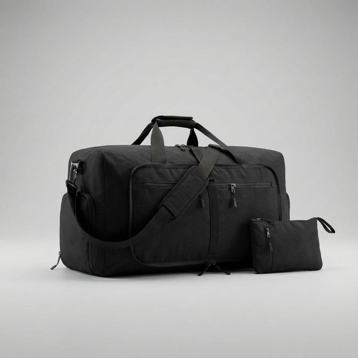 Durable & lightweight unisex duffel bag. Folds compact, ideal for travel, sports, or gym.