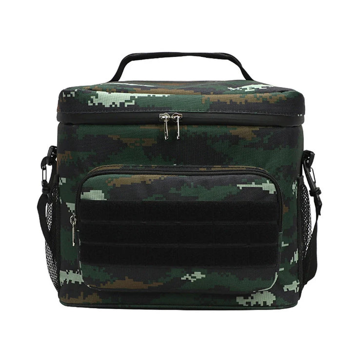 Unisex insulated cooler, rigid and leakproof, perfect for active outdoor enthusiasts.