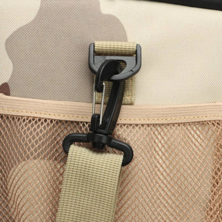 Insulated camping tote bag, leakproof design for secure and organized food storage.