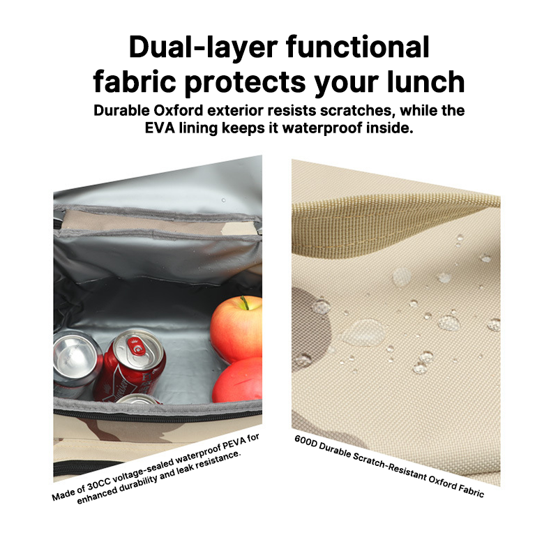 Outdoor gear cooler bag, unisex and leakproof for efficient meal prep and food storage.