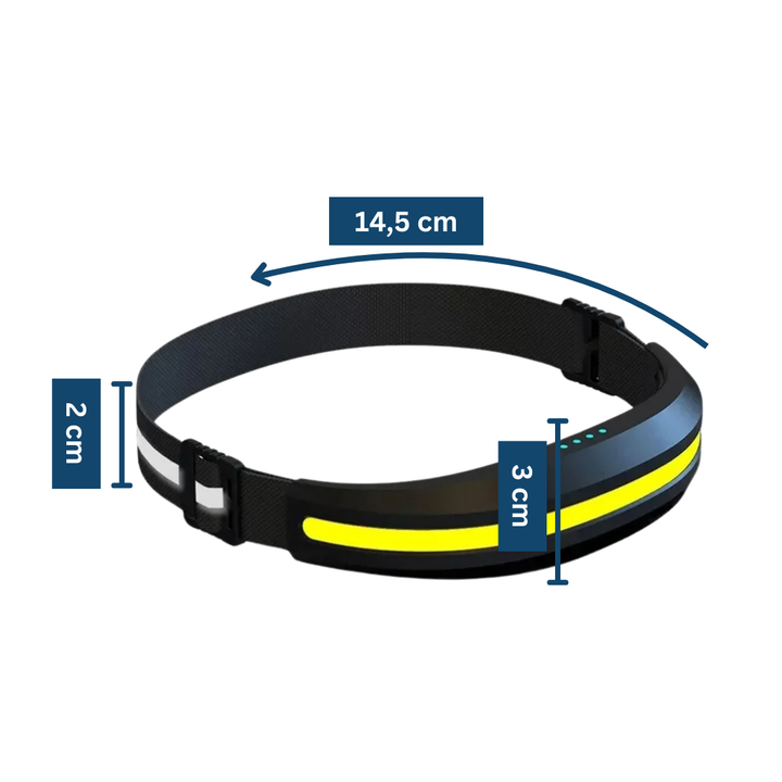 Outdoor LED headlamp, lightweight & comfortable, ideal for night hiking & trail running