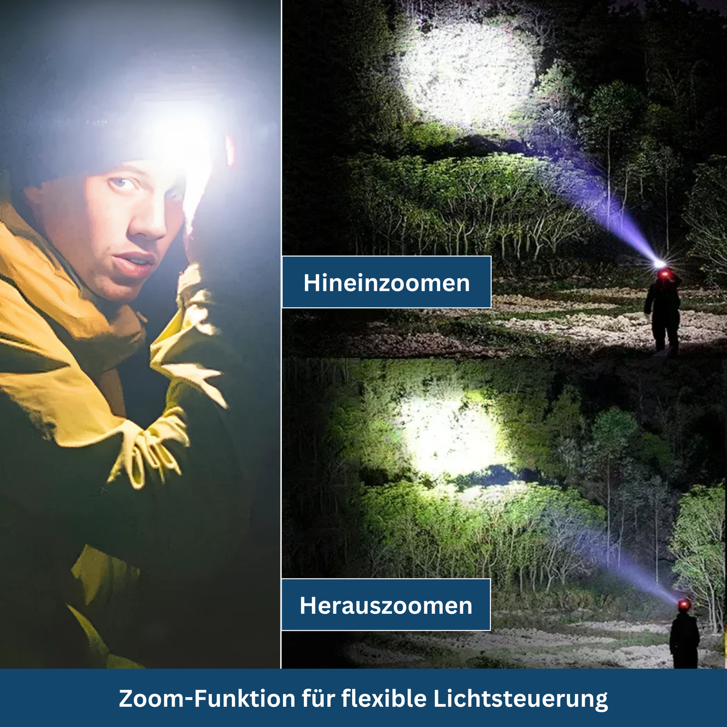 Compact unisex LED headlamp with multiple light modes for camping