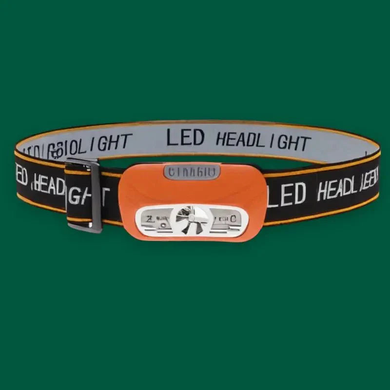 Person wearing unisex LED headlamp during an evening walk, showcasing hands-free outdoor illumination