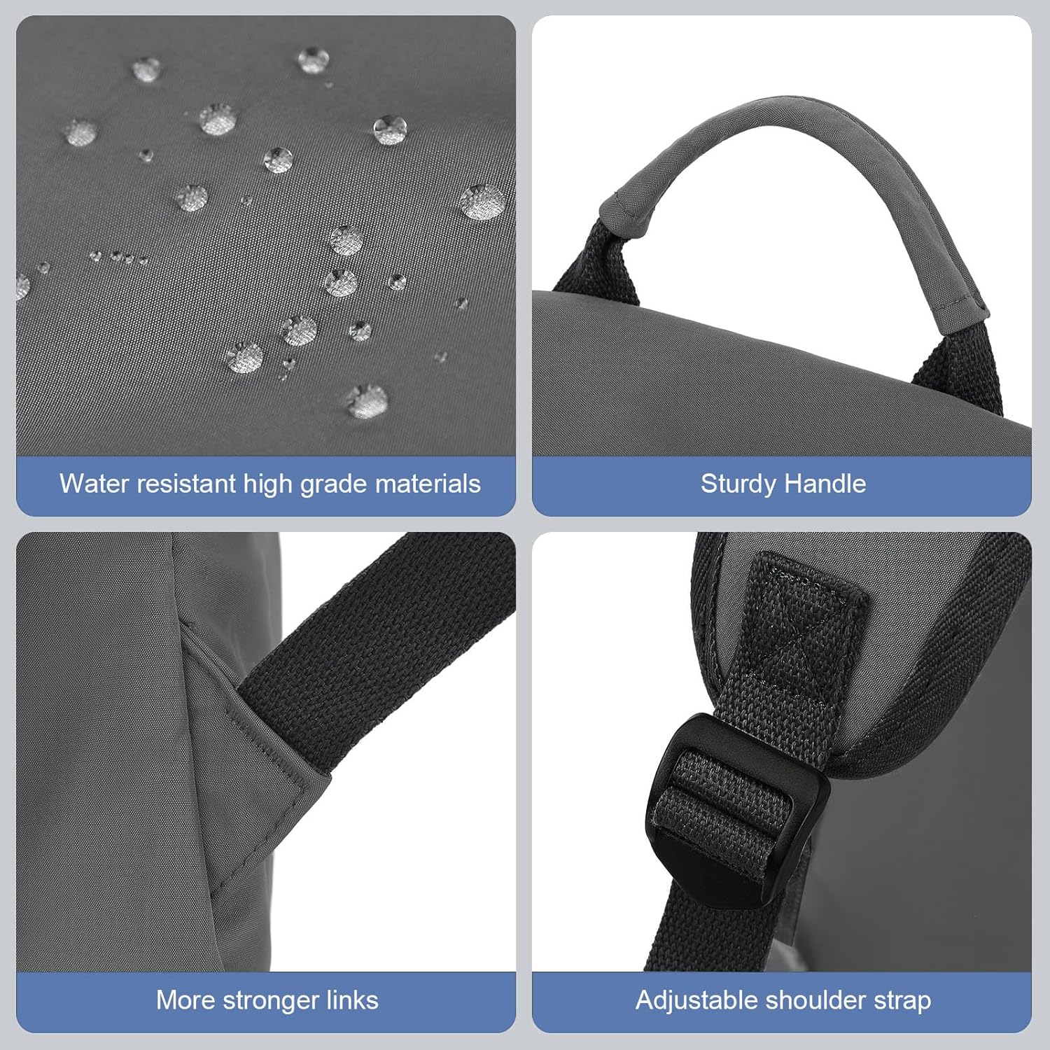 Front view of a sleek unisex 15.6" laptop backpack, multi-pocket design.