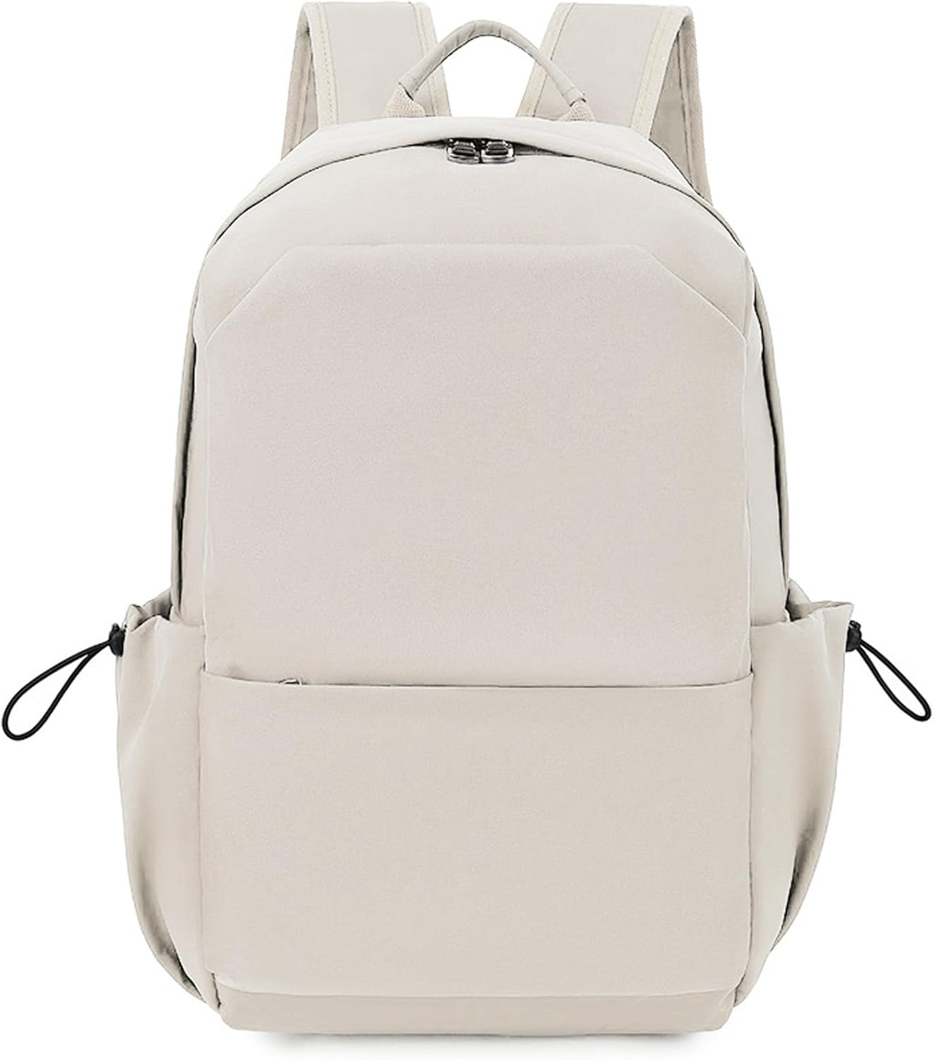 Spacious interior view of a unisex laptop bag, with laptop & organizer pockets.