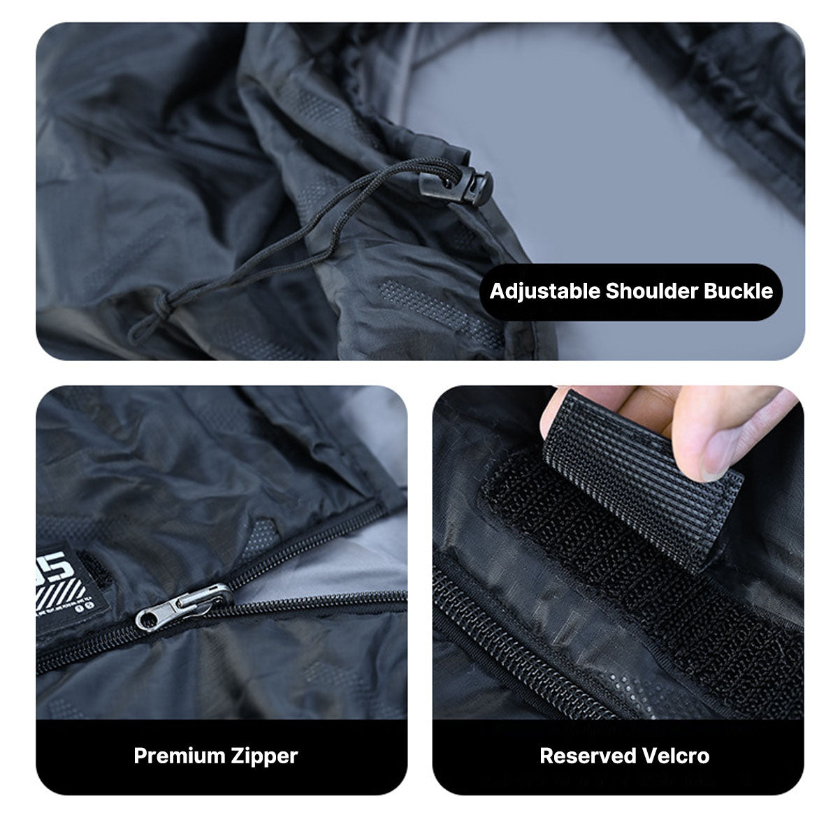 Lightweight wide sleeping bag, portable for outdoor camping & hiking trips