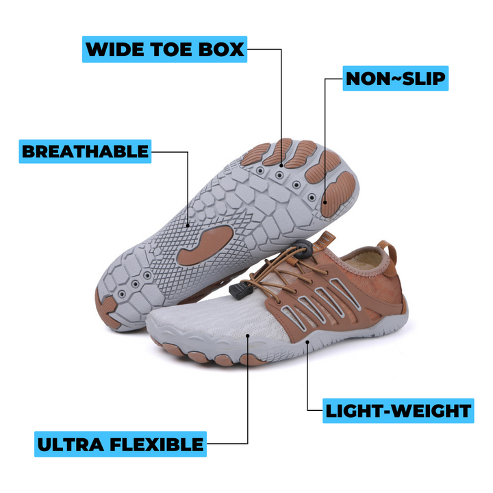 Minimalist design unisex barefoot shoes, lightweight, wide toe box for natural ground feel.